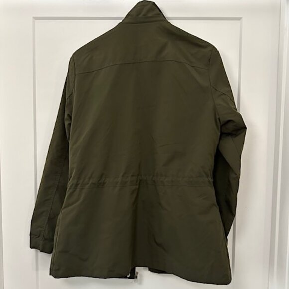 Olive Green Anorak Parka Spring/Fall Utility Jacket Size M - Picture 2 of 5